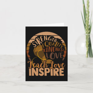 Teach Liebe Inspirierte Begrüßung von der Schule e Karte