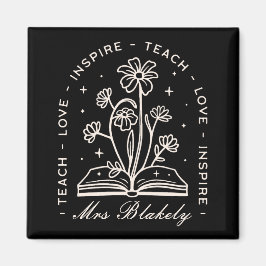 Teach Liebe inspirierte Hexenlehrer personalisiert Magnet