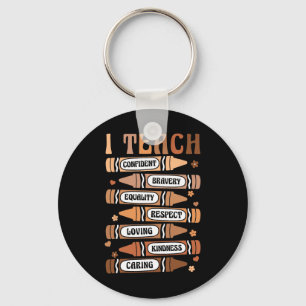 Teach Melanin Afro African Black History Monte Tee Schlüsselanhänger