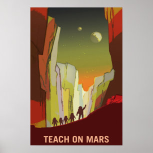 Teach on Mars and its Moons Poster