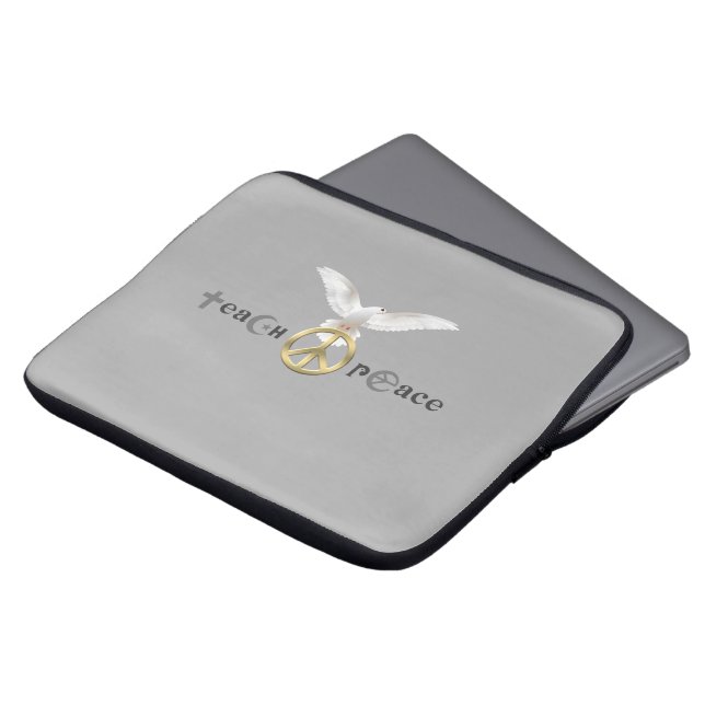 Teach Peace | 13" Laptopschutzhülle (Vorne Oben)