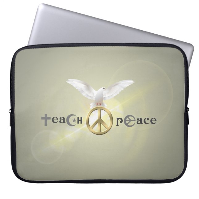 Teach Peace | 15" Laptopschutzhülle (Vorderseite)