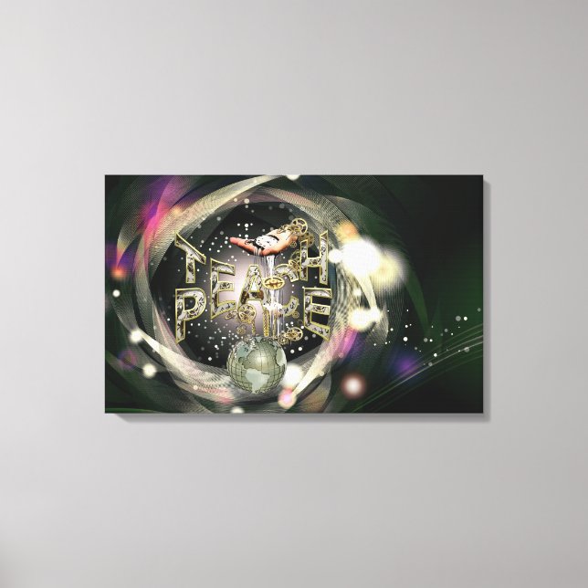 Teach-Peace-Bewegung Leinwanddruck (Vorderseite)