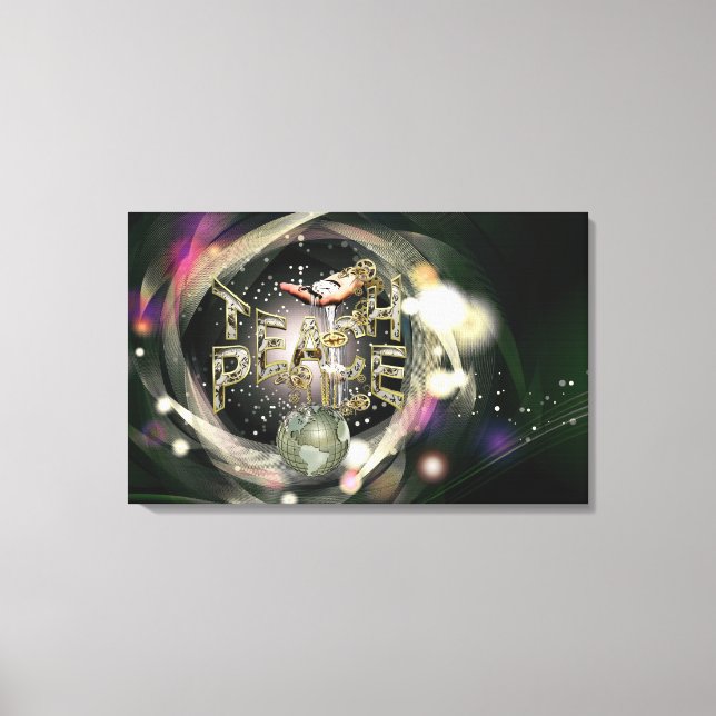 Teach-Peace-Bewegung Leinwanddruck (Vorderseite)