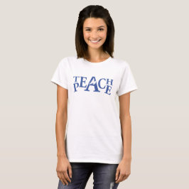 Teach Peace fliegendes White Taube Slogan Shirt