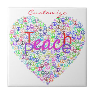 Teach Peace Herz Thunder_Cove Fliese