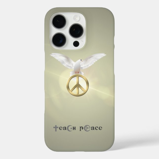 Teach Peace | iPhone 16 Pro Hülle (Rückseite)