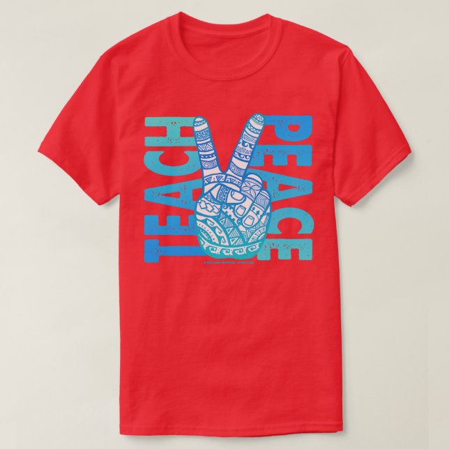 Teach Peace Polynesian Boho T-Shirt (Design vorne)