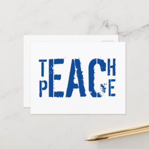 Teach Peace Postkarte