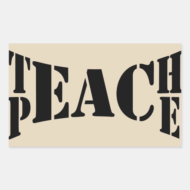 Teach Peace Sticker (Vorderseite)