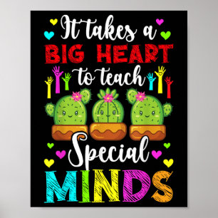 Teach Special Minds Autism Lehrer Autismus Auszeic Poster