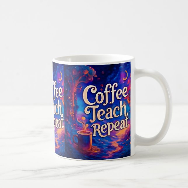 Teach Teach Repeat Mug - Enveloppe complète cadeau (Droite)