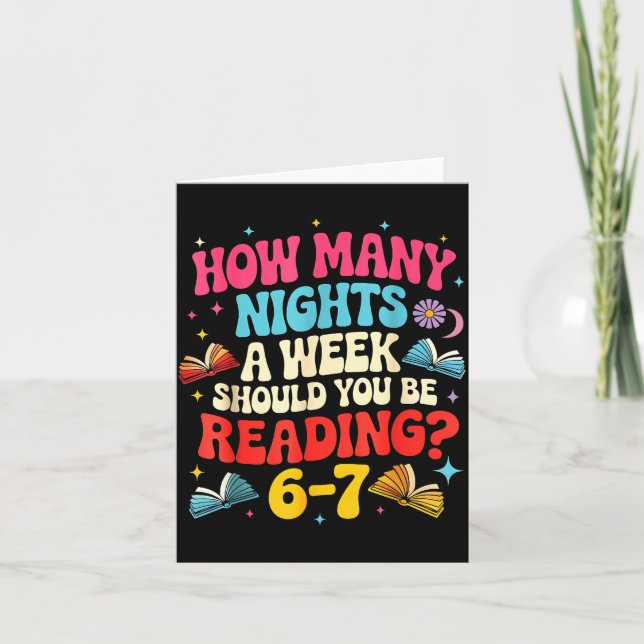Teacher 67 How Many Nights A Week Should You Be Re Karte (Vorderseite)