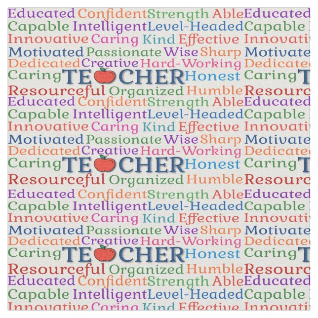 Teacher Adjectives  Stoff (Nahaufnahme)