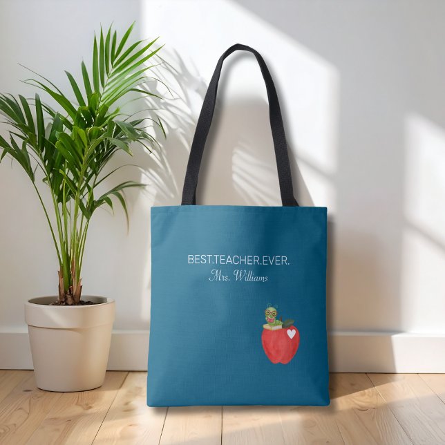 Teacher Appreciation Best Teacher Ever Apple Custo Tasche (Von Creator hochgeladen)