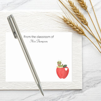 Teacher Appreciation Classroom Red Apple Custom Post-it Klebezettel