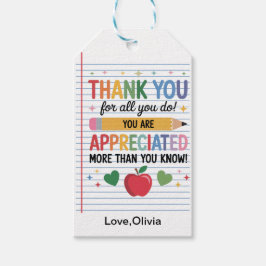 Teacher Appreciation Week  – Heartfelt Gratitude Geschenkanhänger