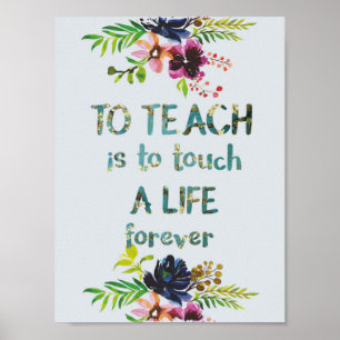 Teacher Apprecive Week Teacher Quote Typografie Poster