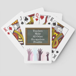 Teacher Appreption Quote Students Chalkboard Spielkarten
