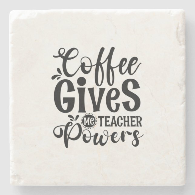 Teacher Art Coffee Gives Steinuntersetzer (Vorderseite)