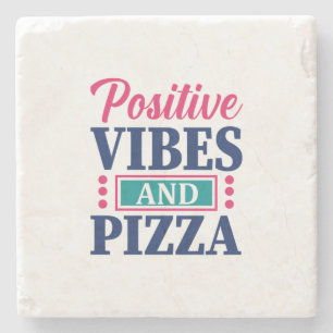 Teacher Art positive Vibes und Pizza Steinuntersetzer