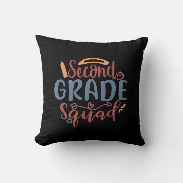Teacher Art Second Grade Squad Kissen (Vorderseite)