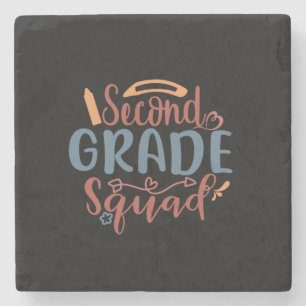 Teacher Art Second Grade Squad Steinuntersetzer