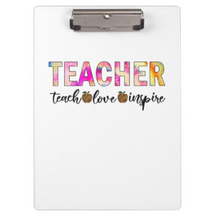 Teacher Art Teach Liebe Inspiriert Klemmbrett
