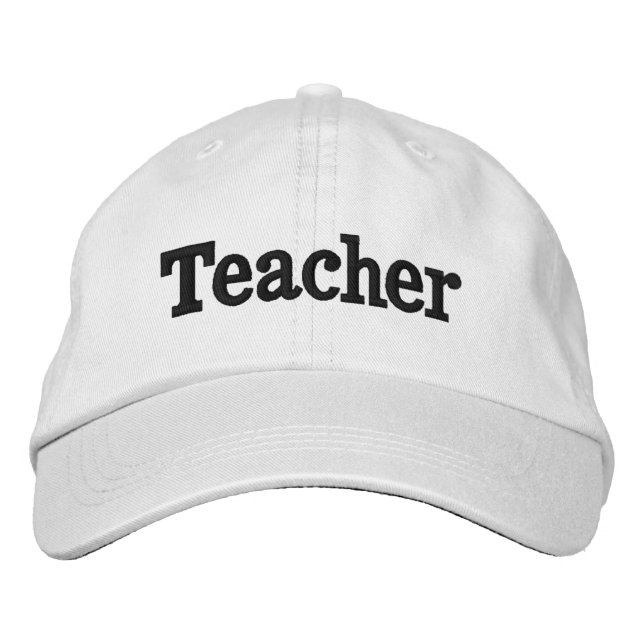 teacher baseball cap job title  bestickte baseballkappe (Vorderseite)