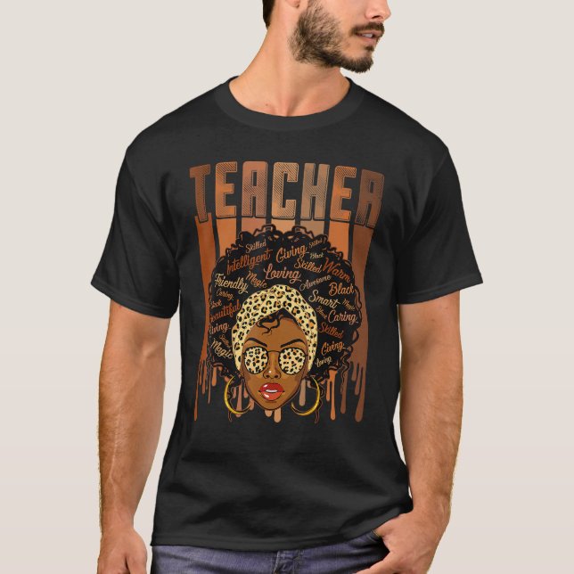 Teacher Black History Month African American Melan T-Shirt (Vorderseite)