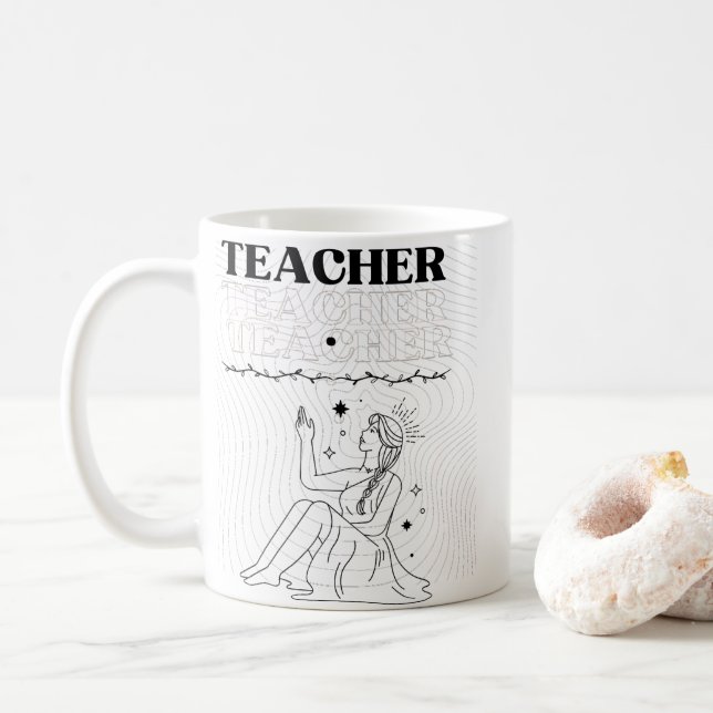  Teacher Ceramic Mug  Kaffeetasse (Mit Donut)