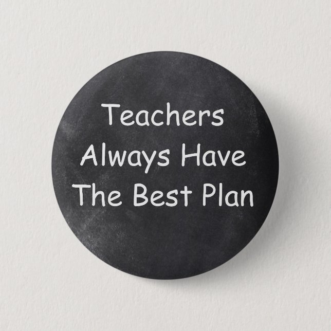 Teacher Chalkboard Design Geschenk Idee Button (Vorderseite)