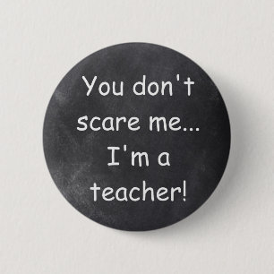 Teacher Chalkboard Design Geschenkidee nicht kümme Button