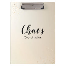 Teacher Chaos Coordinator Gold Glitzer Script