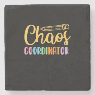 Teacher Chaos Coordinator Steinuntersetzer
