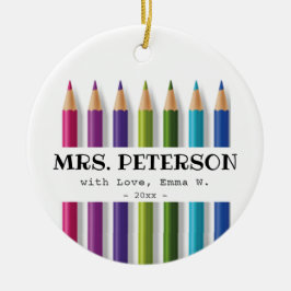 Teacher Christmas Gift Personalized Keramik Ornament