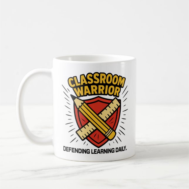 Teacher - Classroom Warrior  Kaffeetasse (Links)