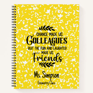Teacher Colleague Hardcover Notebook Geschenk Notizbuch