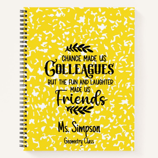Teacher Colleague Hardcover Notebook Geschenk Notizbuch (Vorderseite)
