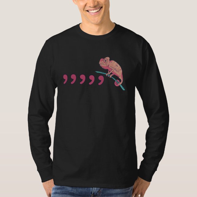 Teacher Comma Chameleon  80 s T-Shirt (Vorderseite)