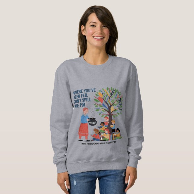 Teacher Dankbarkeit Sweatshirt (Vorne ganz)