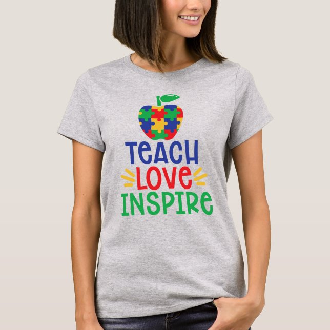 Teacher d'autisme T-shirt féminin (Devant)