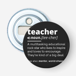 Teacher Definition - Funny Teaching School Teacher Flaschenöffner