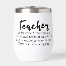 Teacher Definition Wine Tumbler