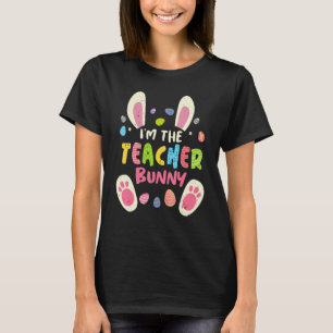 Teacher Easter Matching Family Party Bunny Face Co T-Shirt