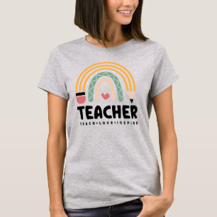 Teacher Enseigner Amour Inspirer T-shirt