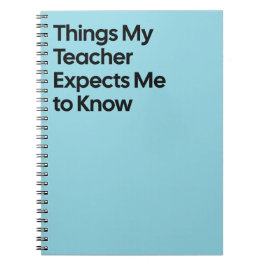 Teacher Expects Funny Notebook Notizblock