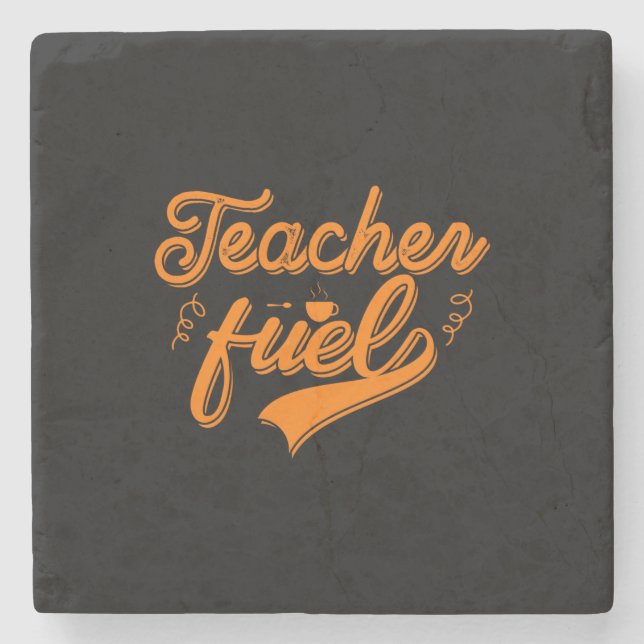 Teacher Fuel Steinuntersetzer (Vorderseite)