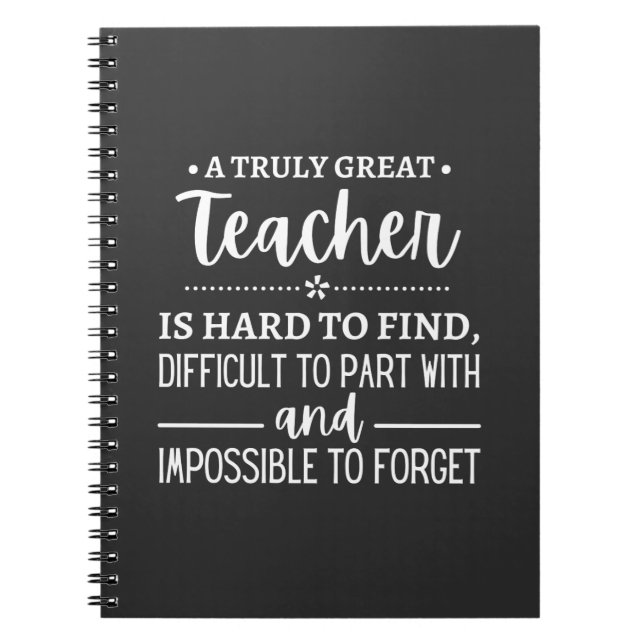 Teacher Gift, A Truly Great Teacher Notizblock (Vorderseite)
