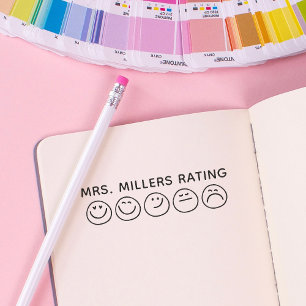 Teacher Gift Custom Classroom School Review Permastempel